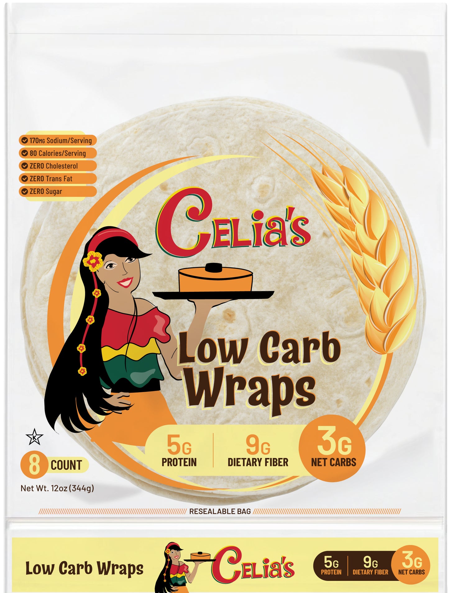 Celia's Plain Low Carb Flour Tortillas